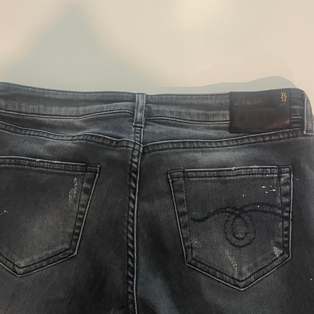 R13 Women's Skinny Jeans in Washed Black